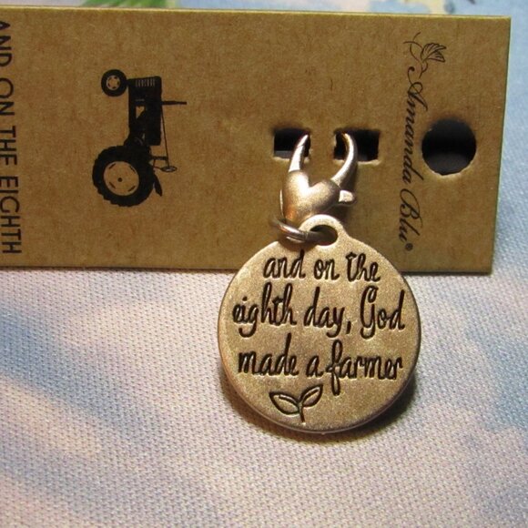 Bracelet Charms | Amanda Blu | And On The Eighth Day, God Made A Farmer - Picture 2 of 2